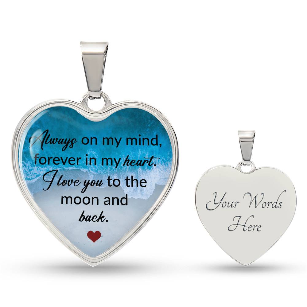 To The Moon And Back Heart Necklace
