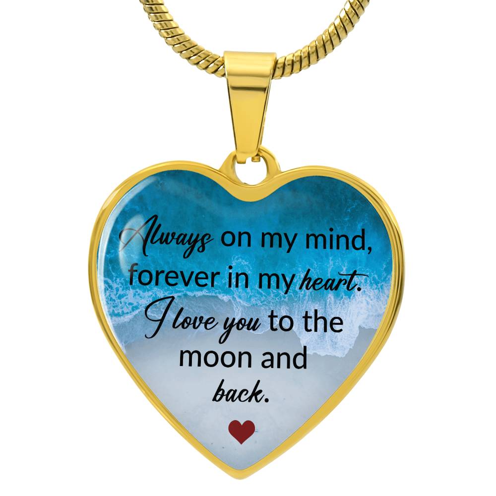 To The Moon And Back Heart Necklace