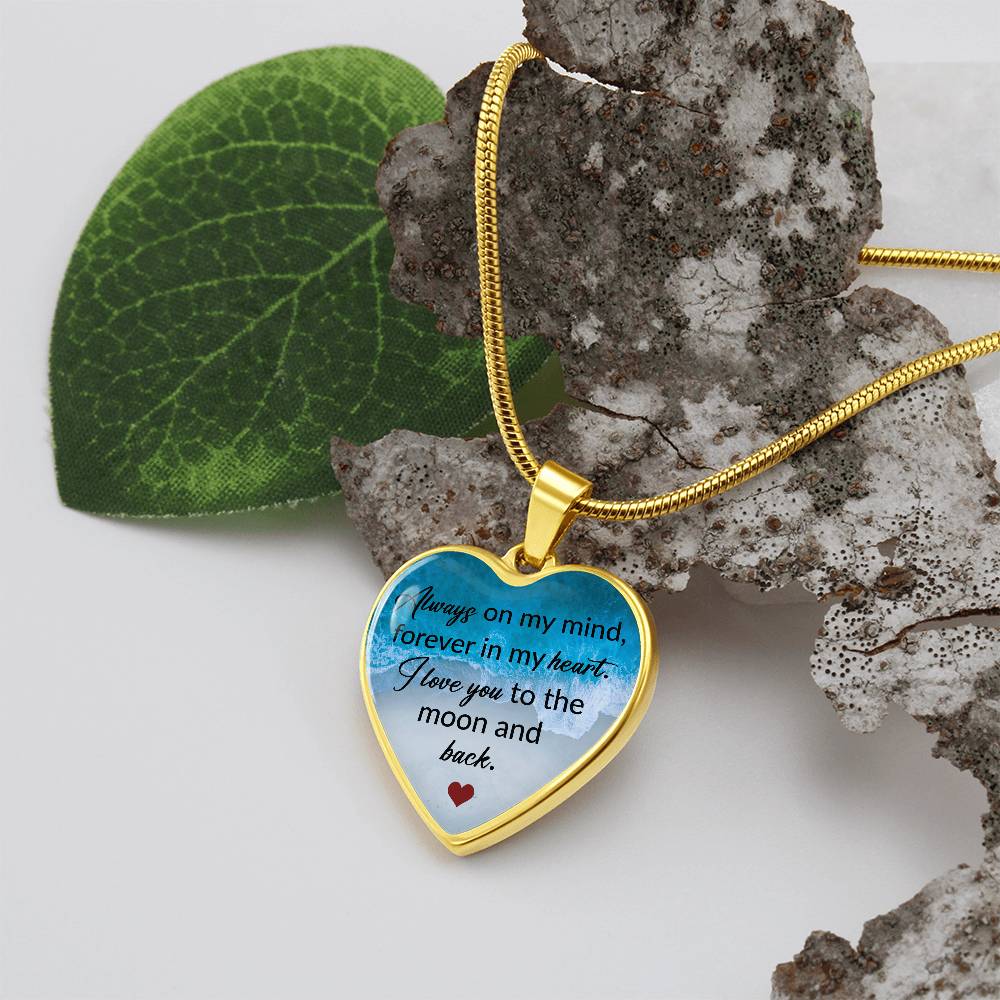To The Moon And Back Heart Necklace