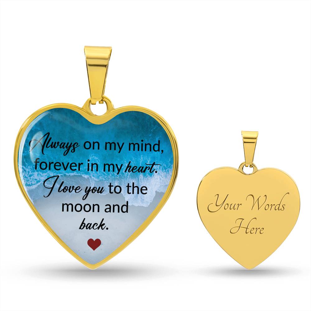 To The Moon And Back Heart Necklace