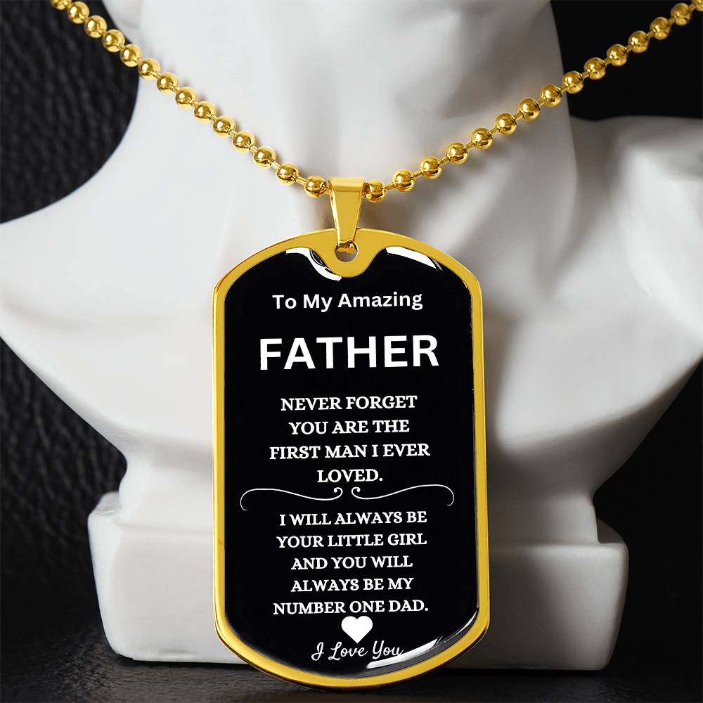 You Are My Number One Dad Necklace