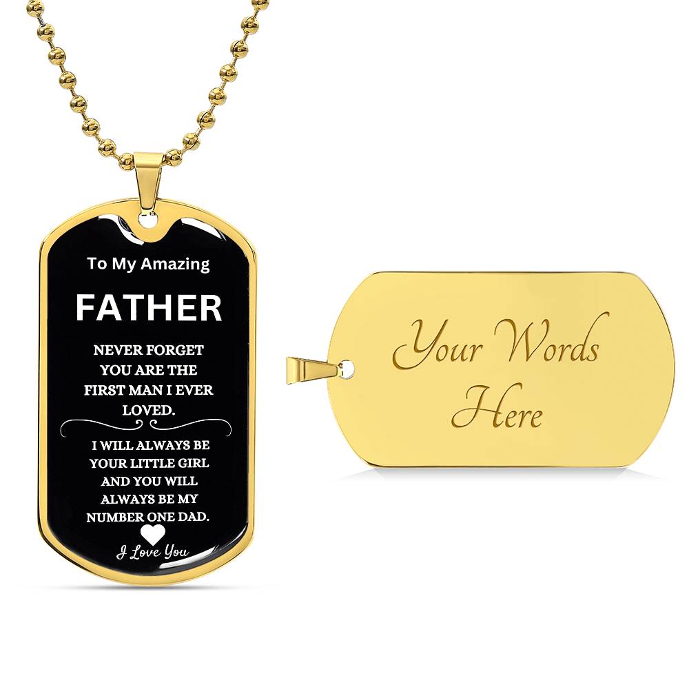 You Are My Number One Dad Necklace