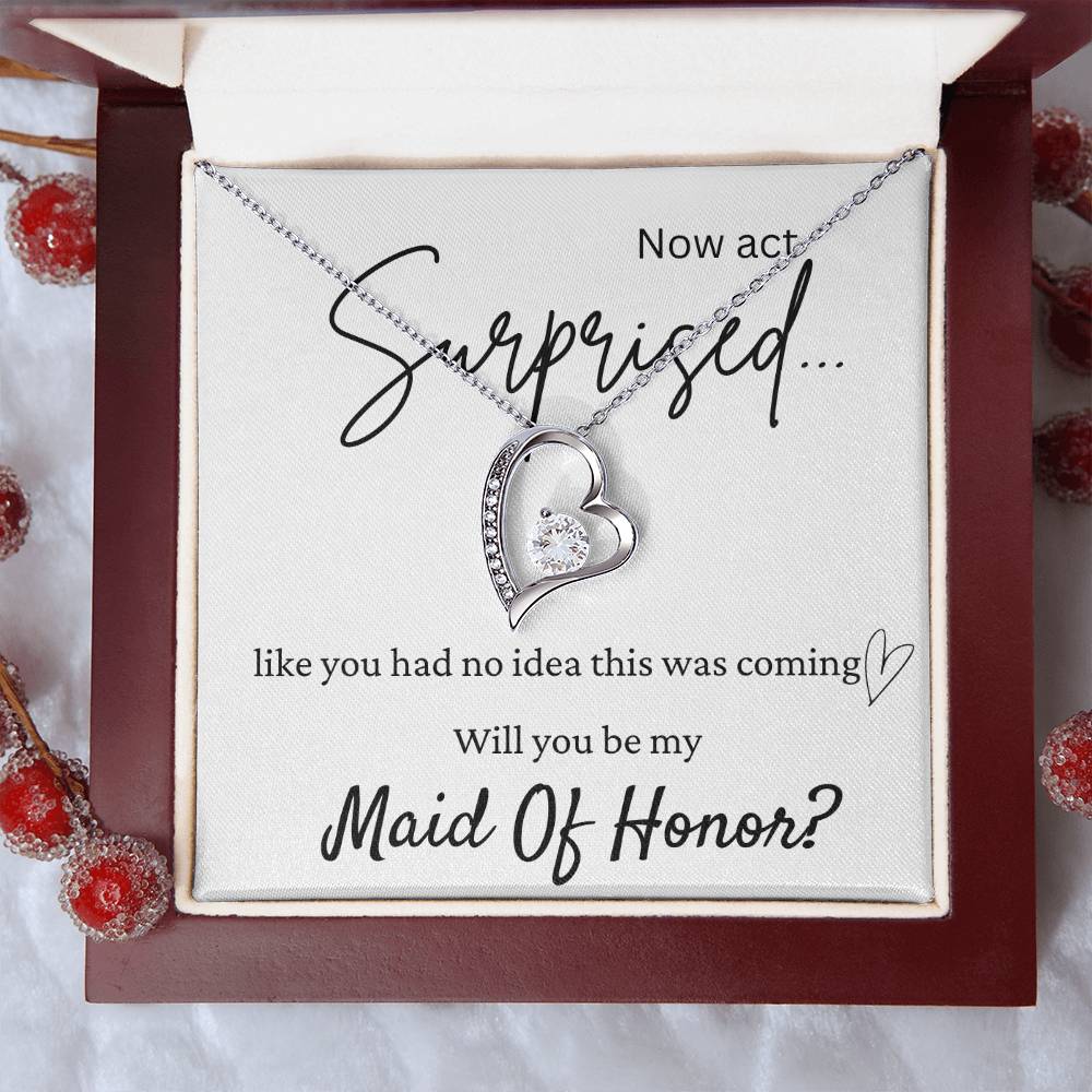 My Maid Of Honor Surprise Forever Love Necklace