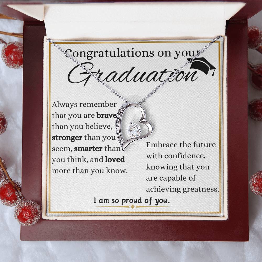 Embrace The Future Graduation Forever Love Necklace