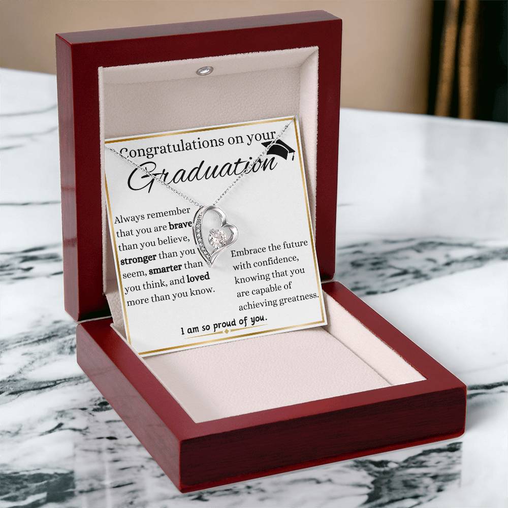 Embrace The Future Graduation Forever Love Necklace