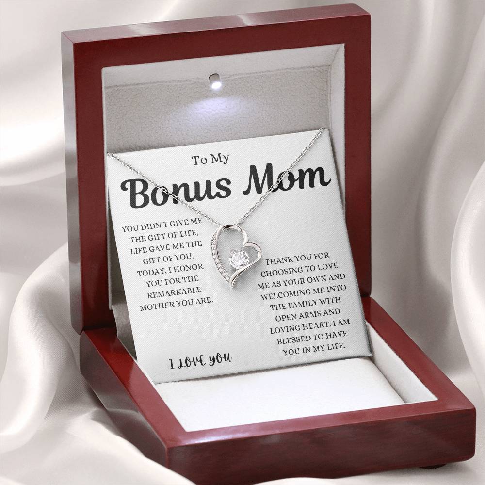To My Bonus Mom Forever Love Necklace