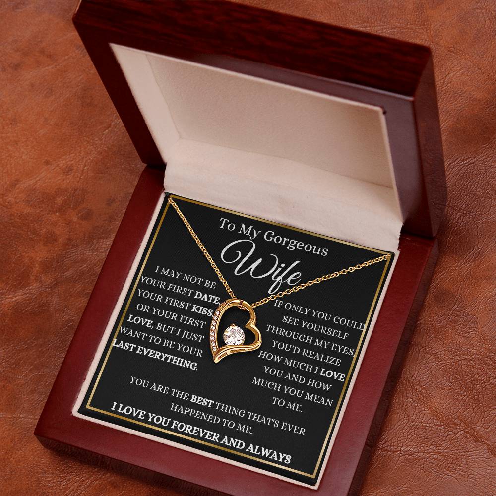 To My Gorgeous Wife Forever Love Necklace