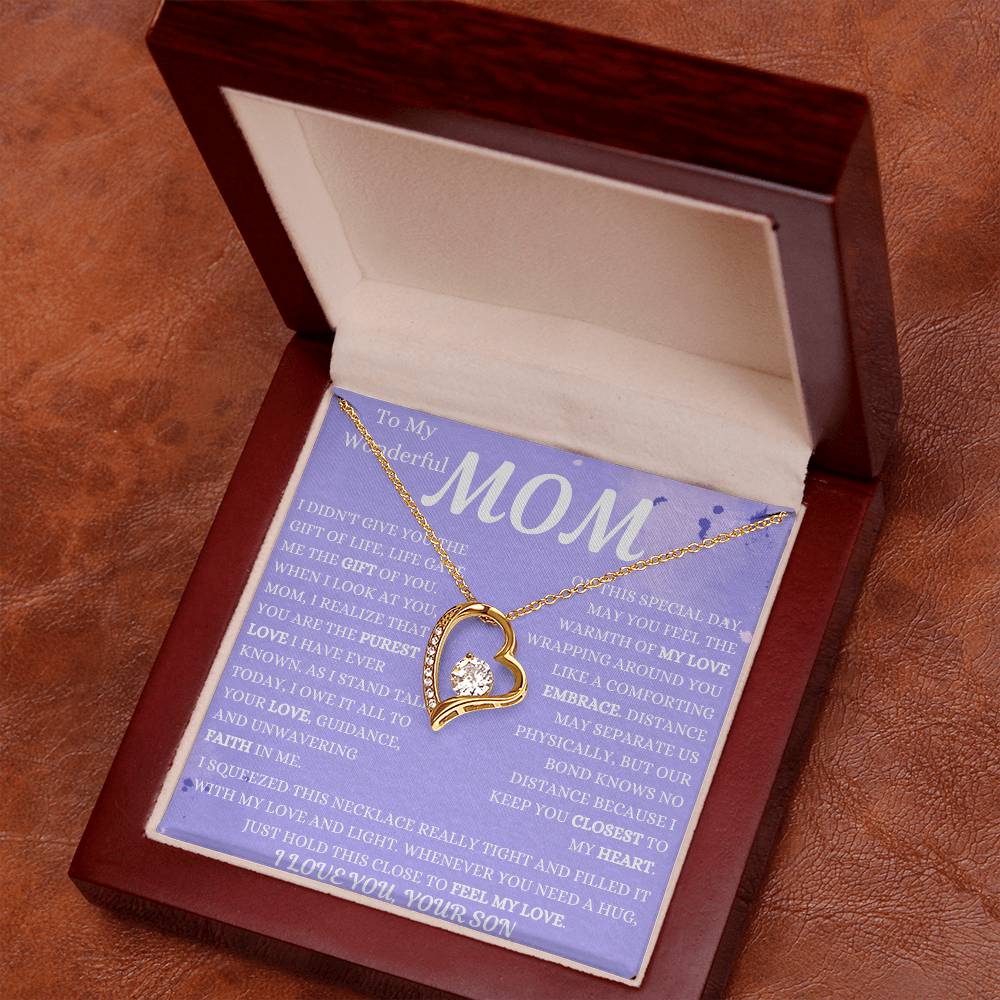 Our Bond Knows No Distance Mom Forever Love Necklace