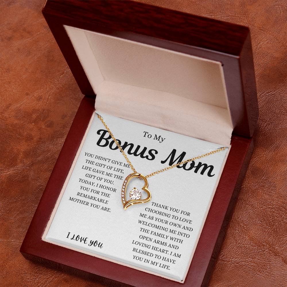 To My Bonus Mom Forever Love Necklace