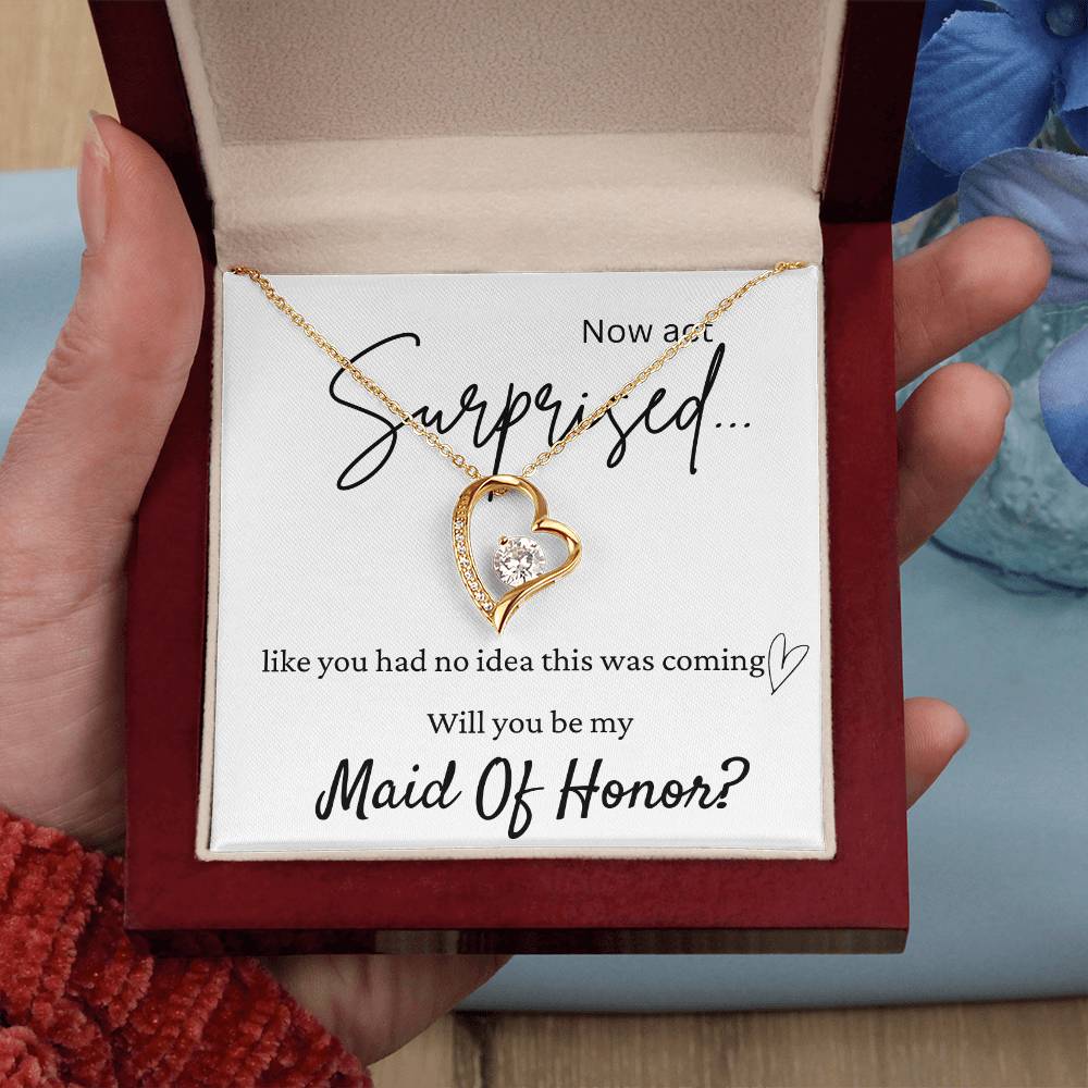 My Maid Of Honor Surprise Forever Love Necklace