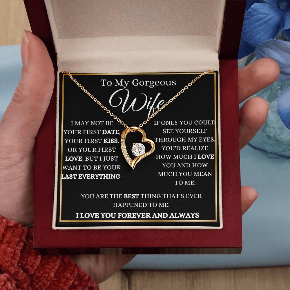 To My Gorgeous Wife Forever Love Necklace