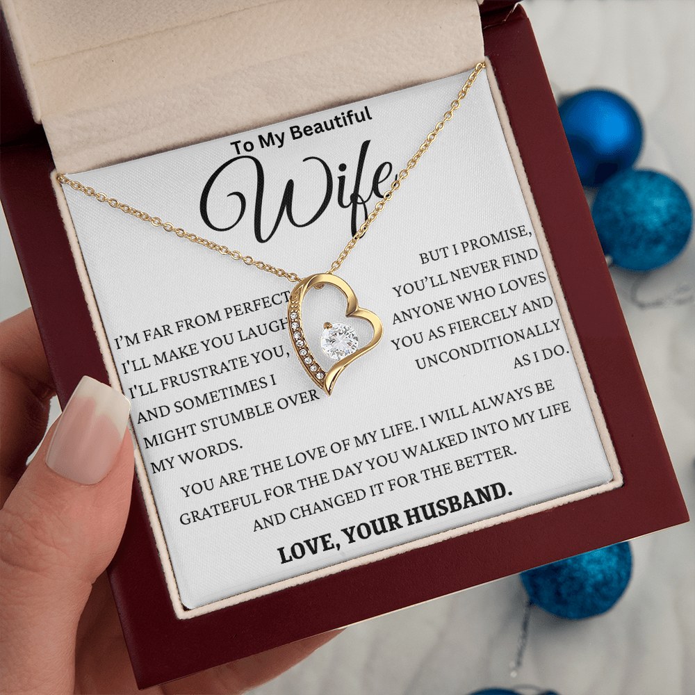 I Promise You'll Never Find Anyone Like My Wife Forever Love Necklace