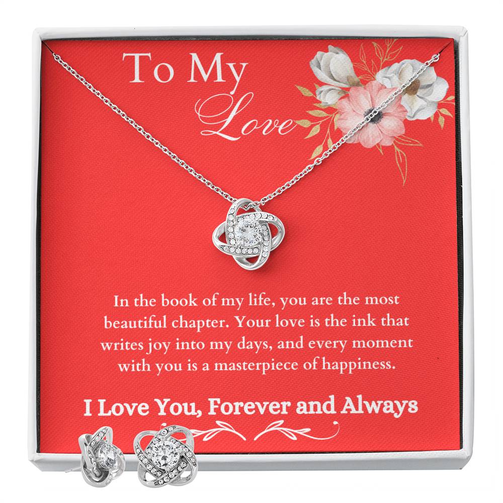 Love Knot Earring & Necklace Set