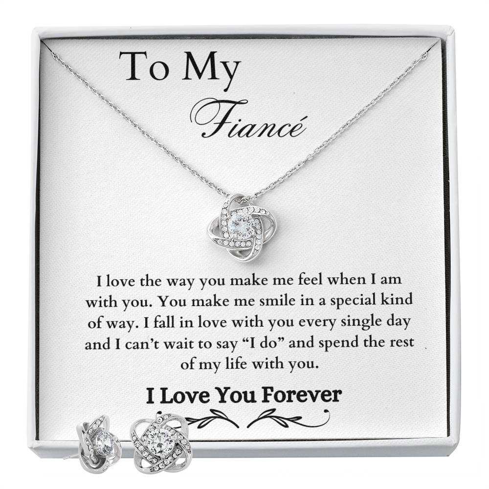 Love Knot Earring & Necklace Set -Fiance