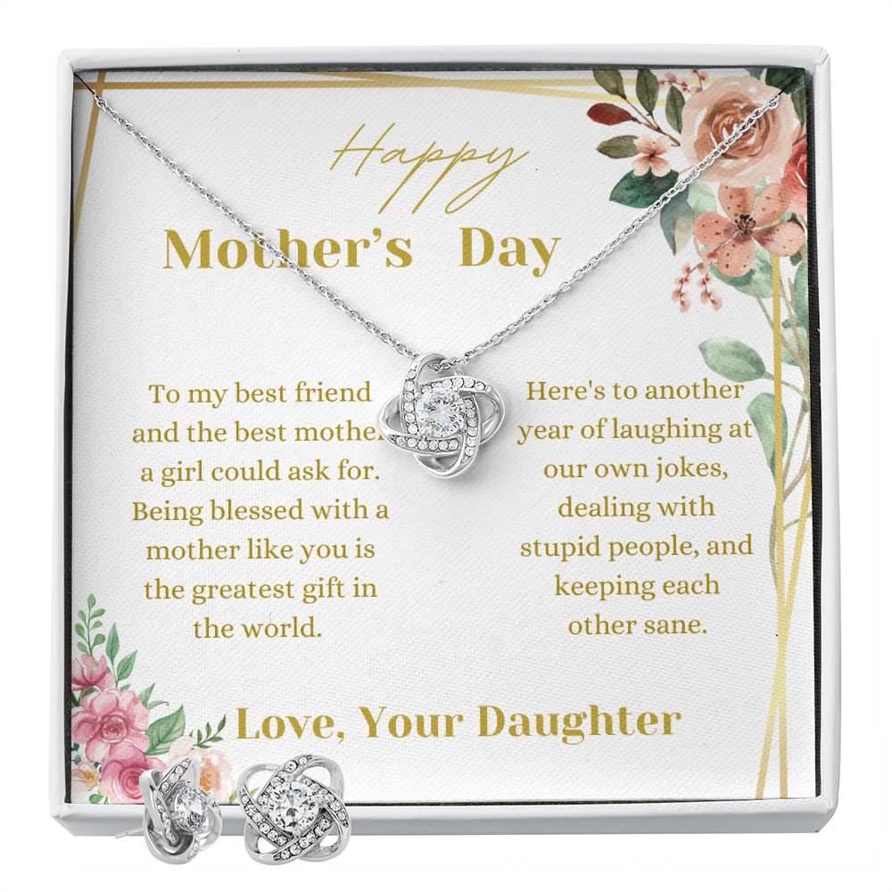 To Another Year Of Laughter Mother's Day Necklace + Earings