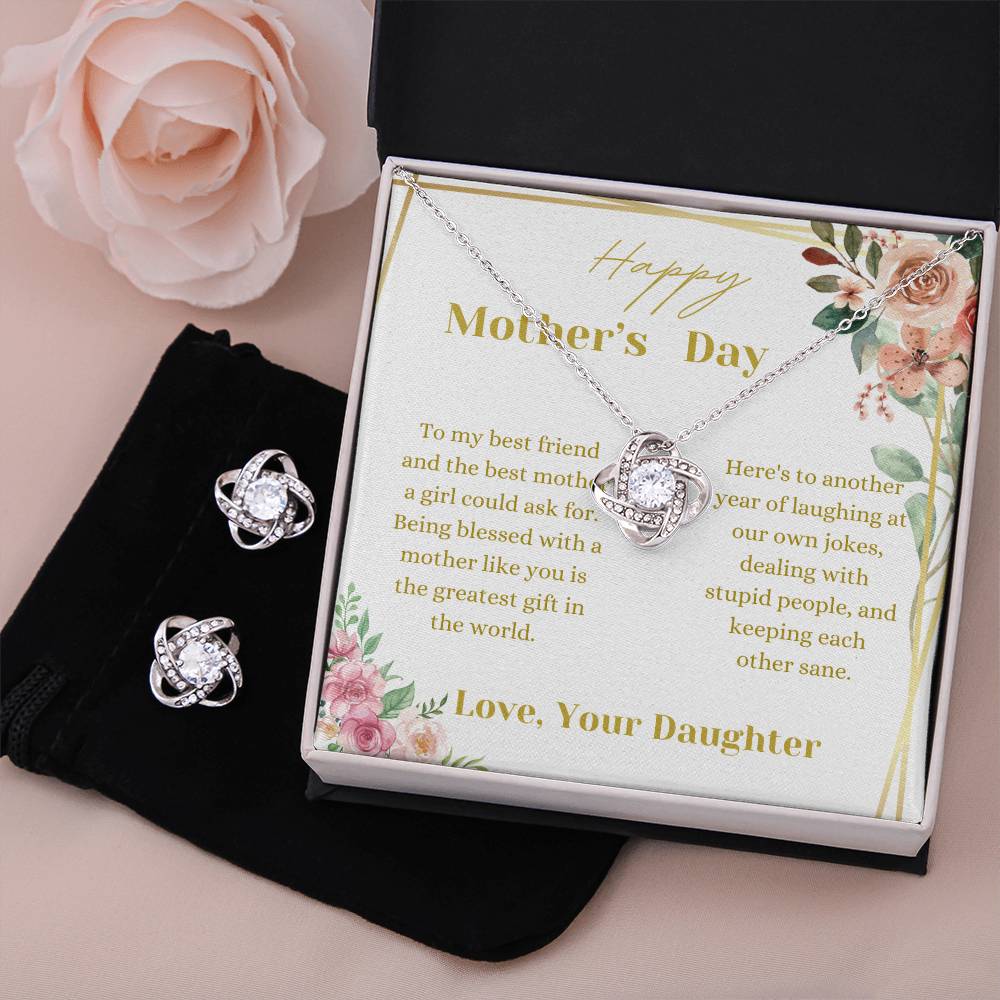 To Another Year Of Laughter Mother's Day Necklace + Earings