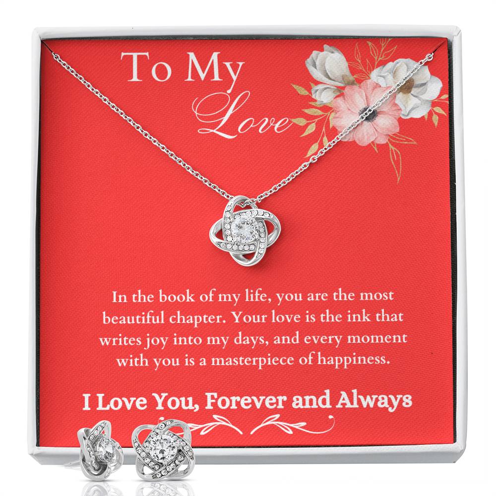 Love Knot Earring & Necklace Set