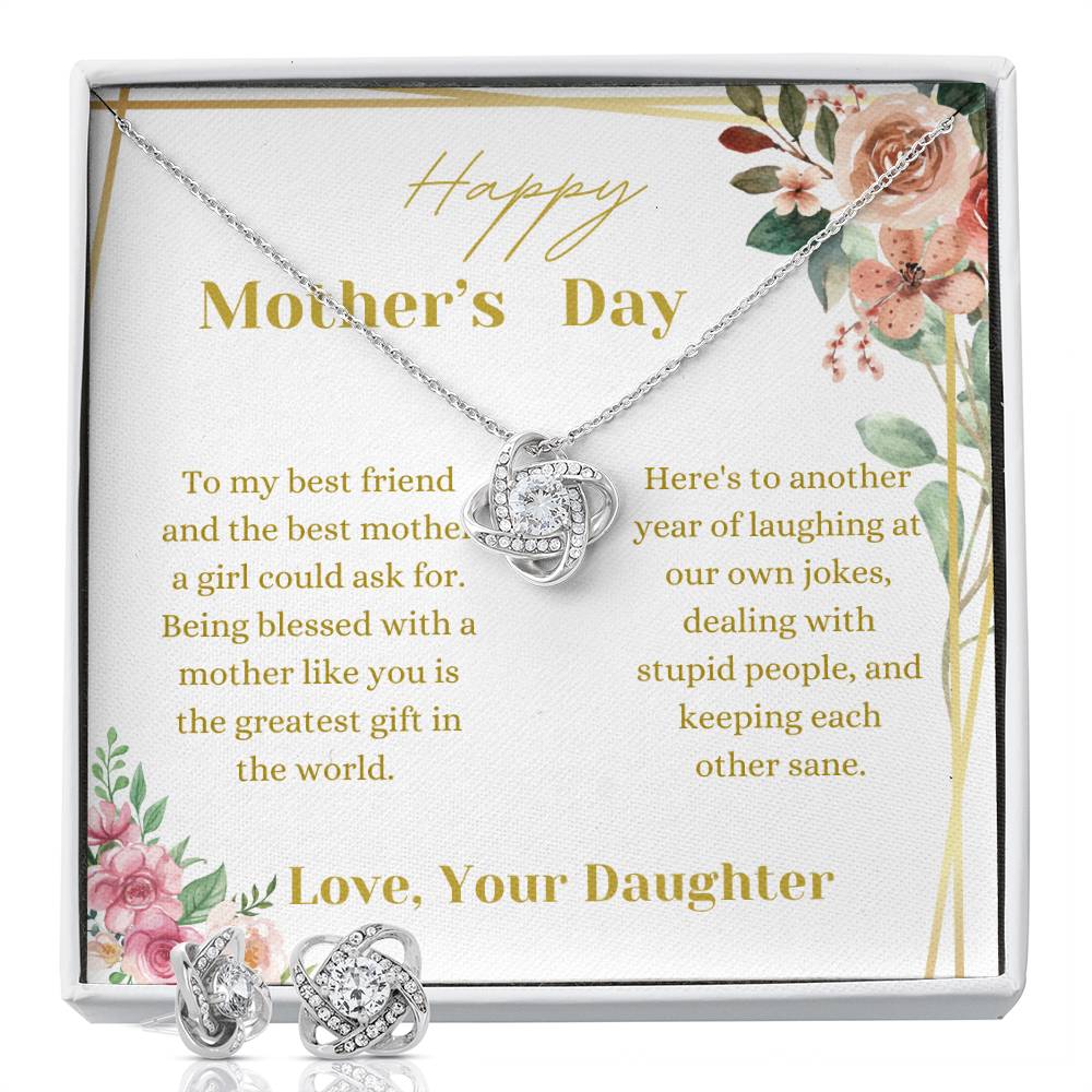 To Another Year Of Laughter Mother's Day Necklace + Earings