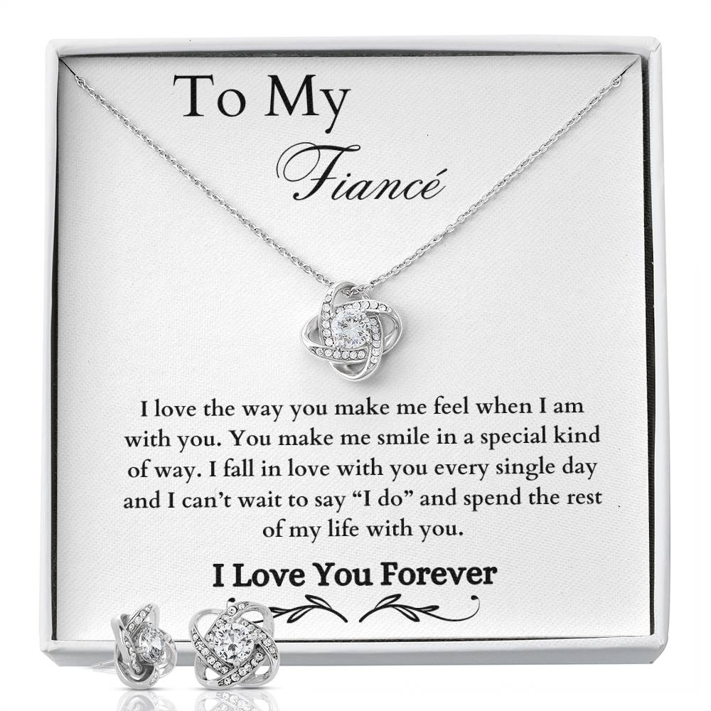 Love Knot Earring & Necklace Set -Fiance