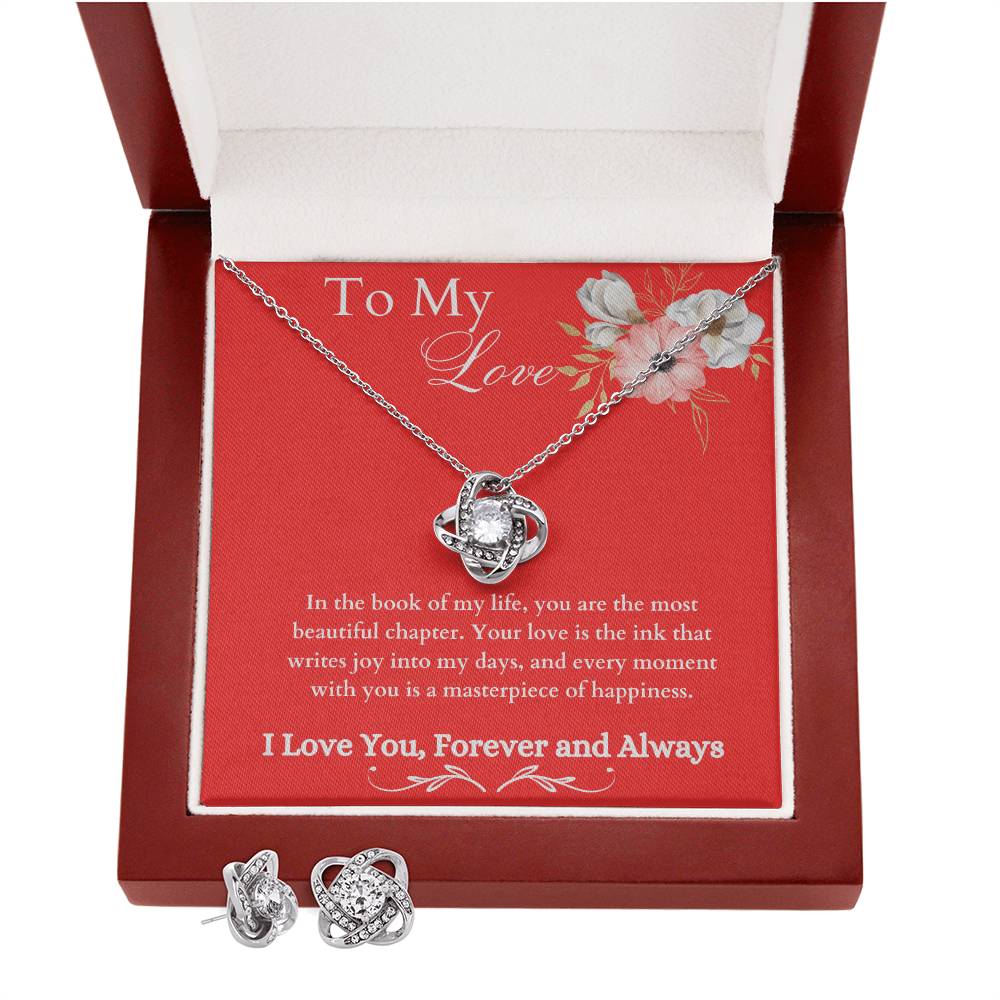 Love Knot Earring & Necklace Set