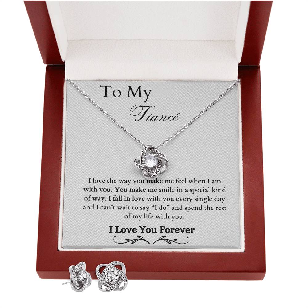 Love Knot Earring & Necklace Set -Fiance