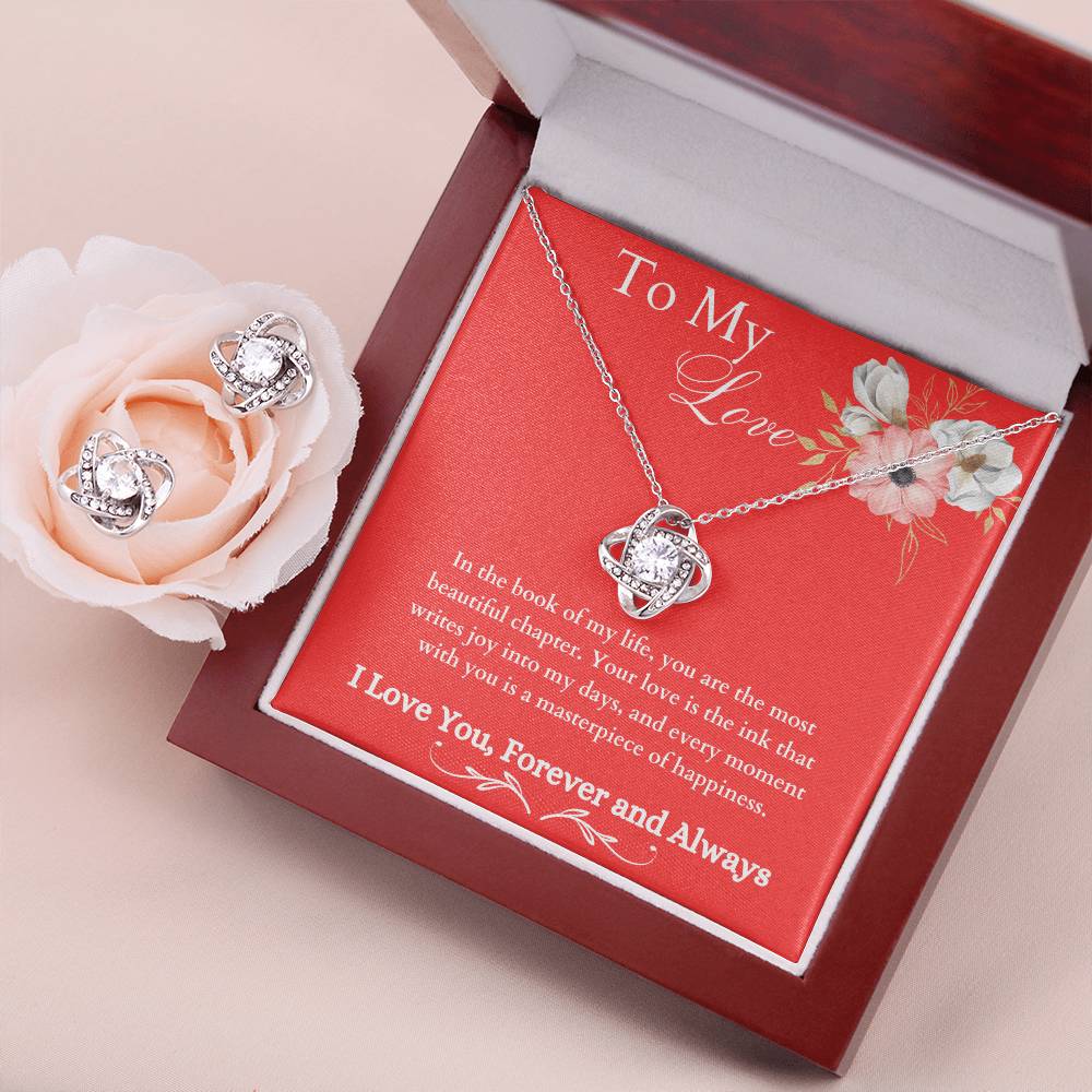 Love Knot Earring & Necklace Set