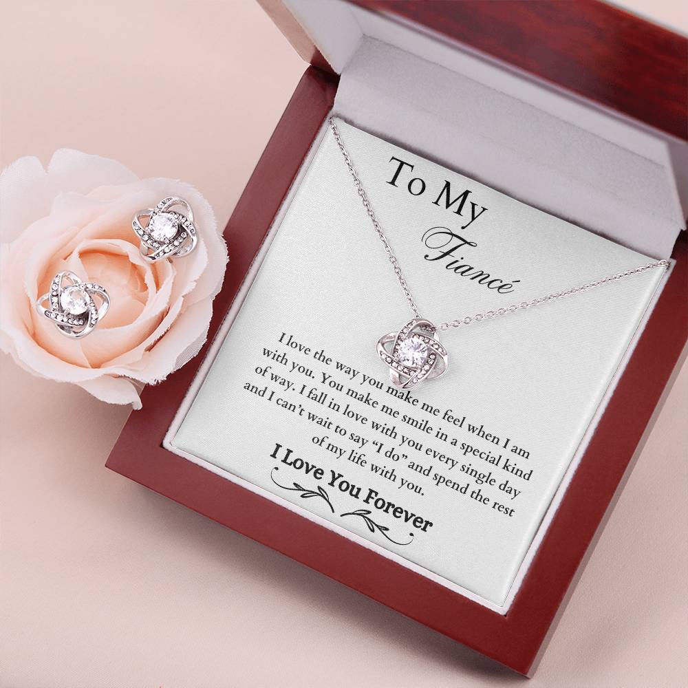 Love Knot Earring & Necklace Set -Fiance