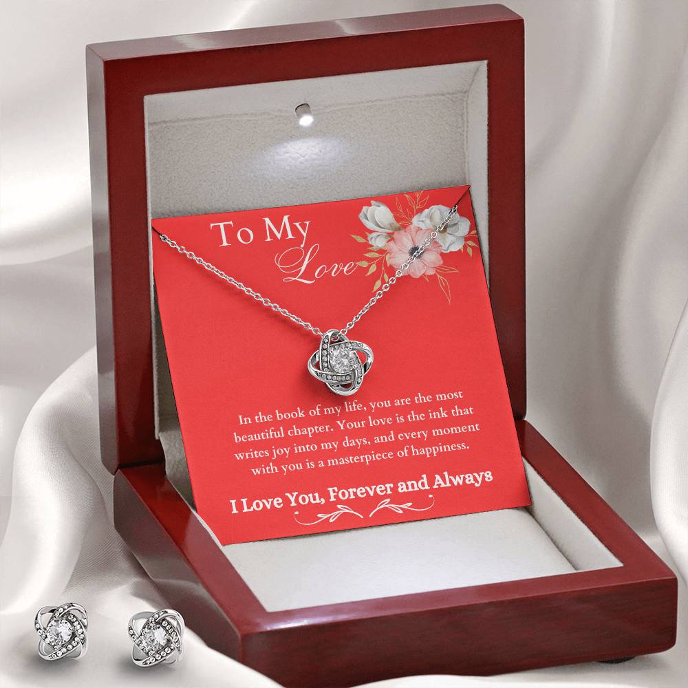 Love Knot Earring & Necklace Set