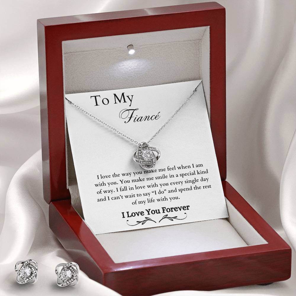 Love Knot Earring & Necklace Set -Fiance