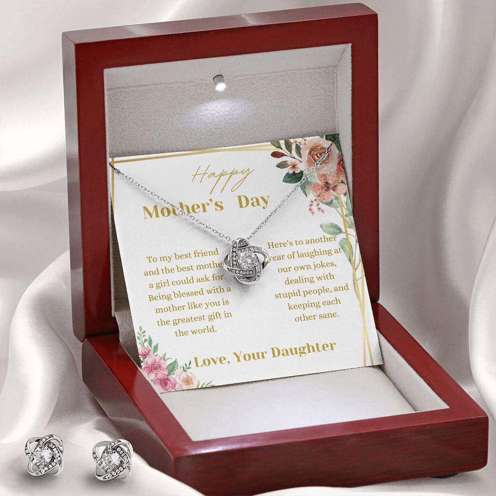 To Another Year Of Laughter Mother's Day Necklace + Earings