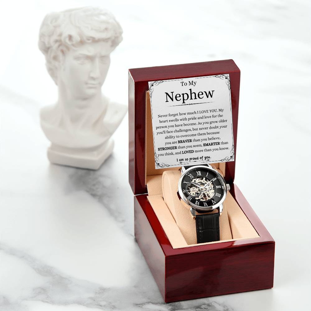 To My Nephew I Am Proud Of You Men's Watch