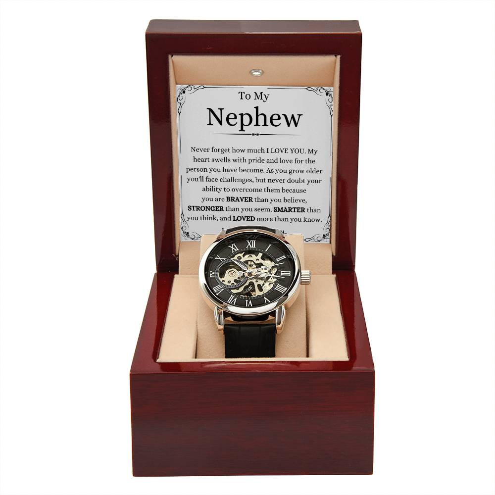To My Nephew I Am Proud Of You Men's Watch