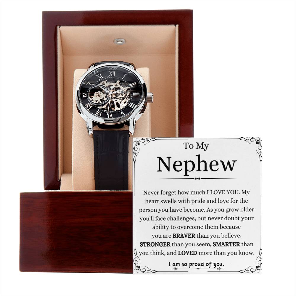 To My Nephew I Am Proud Of You Men's Watch