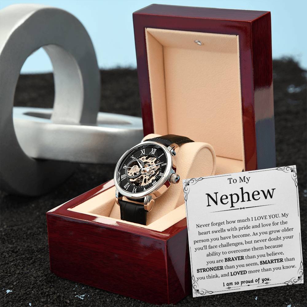 To My Nephew I Am Proud Of You Men's Watch