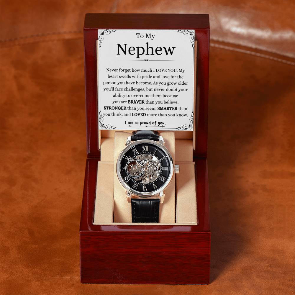 To My Nephew I Am Proud Of You Men's Watch