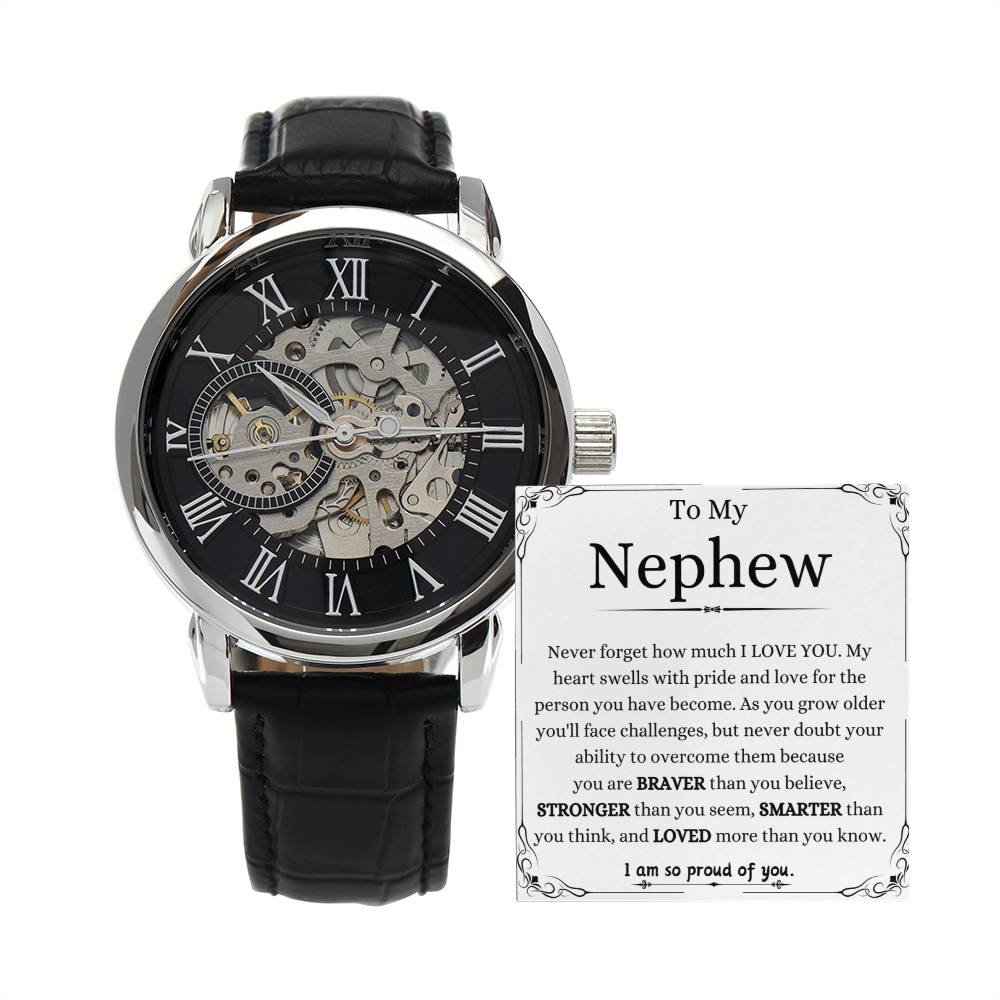To My Nephew I Am Proud Of You Men's Watch