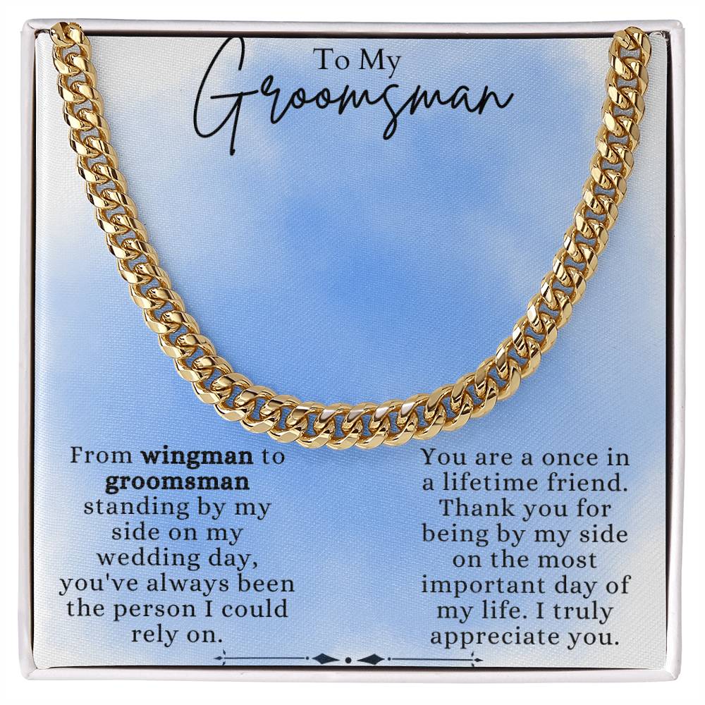 Cuban Link Chain For Groomsman