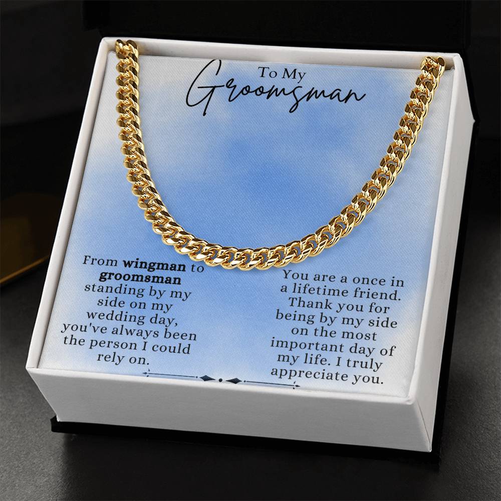 Cuban Link Chain For Groomsman