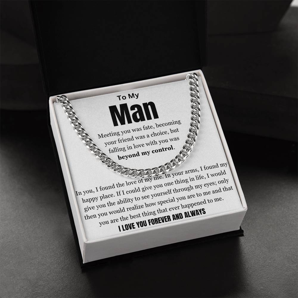 My Man And My Love Of My Life Cuban Link Chain