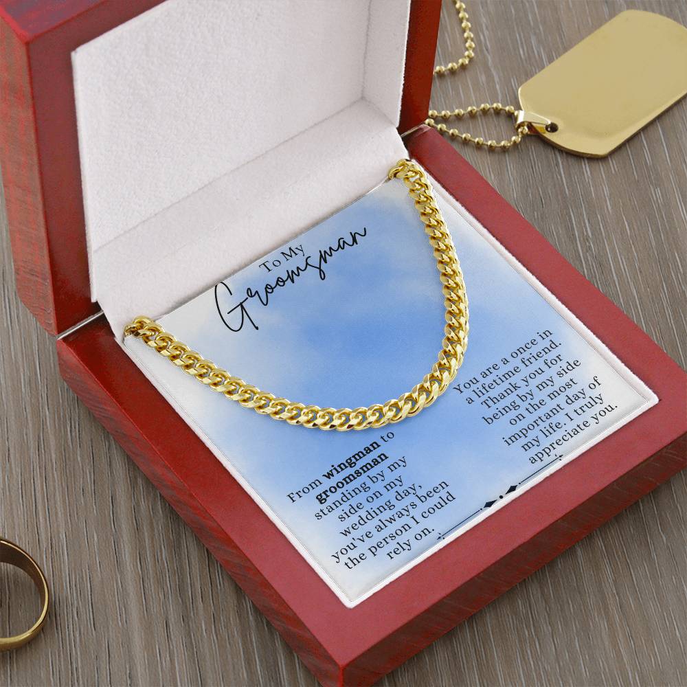 Cuban Link Chain For Groomsman