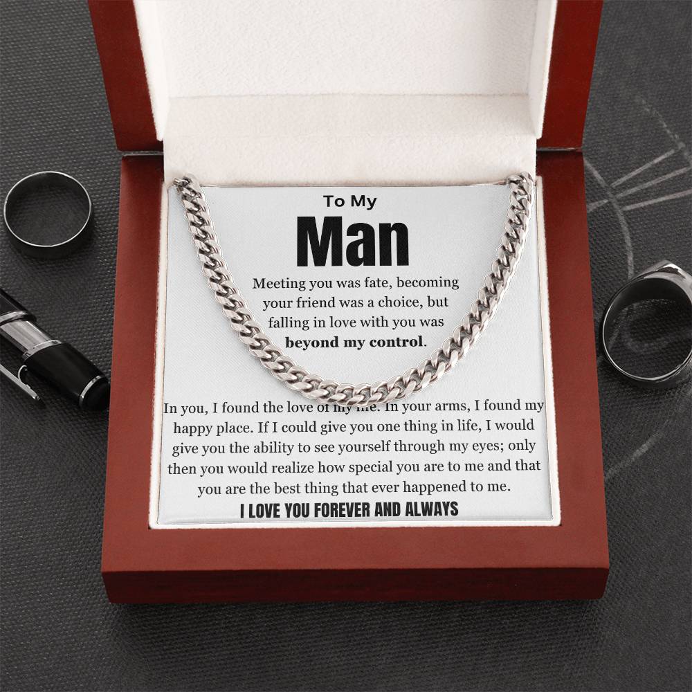 My Man And My Love Of My Life Cuban Link Chain