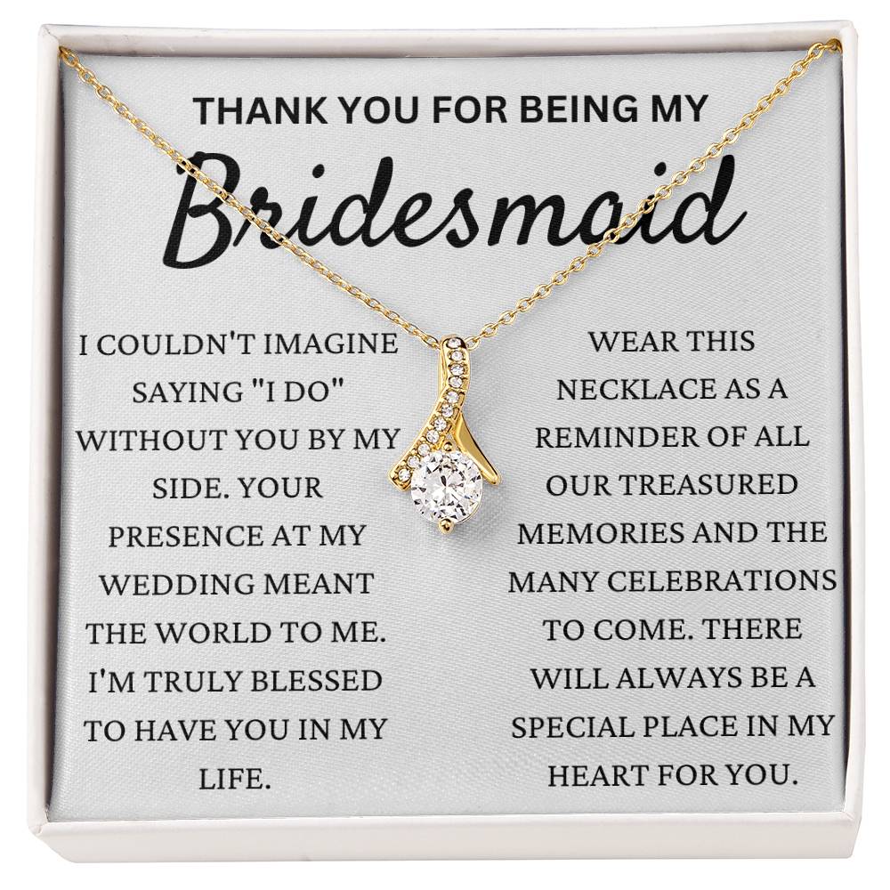 Thank You For Being My Bridesmaid Alluring Beauty Necklace