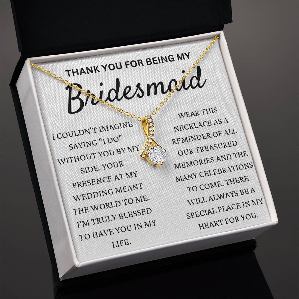 Thank You For Being My Bridesmaid Alluring Beauty Necklace