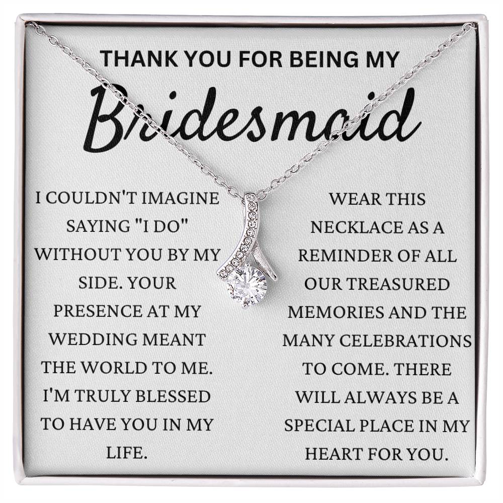Thank You For Being My Bridesmaid Alluring Beauty Necklace
