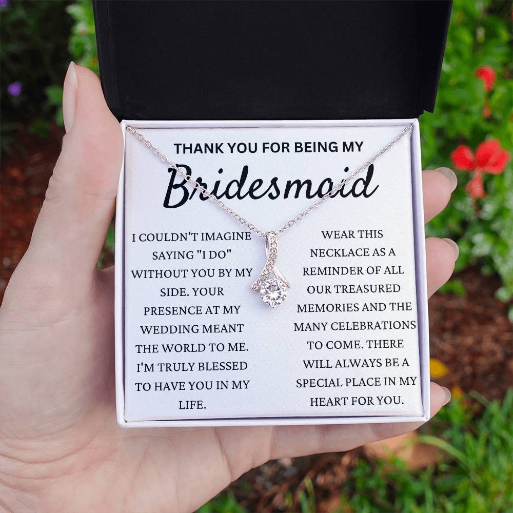 Thank You For Being My Bridesmaid Alluring Beauty Necklace