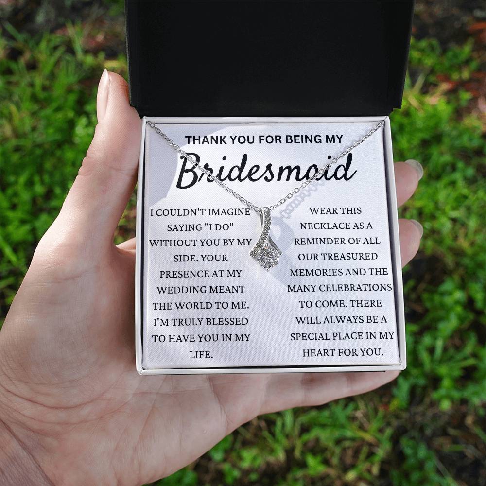 Thank You For Being My Bridesmaid Alluring Beauty Necklace
