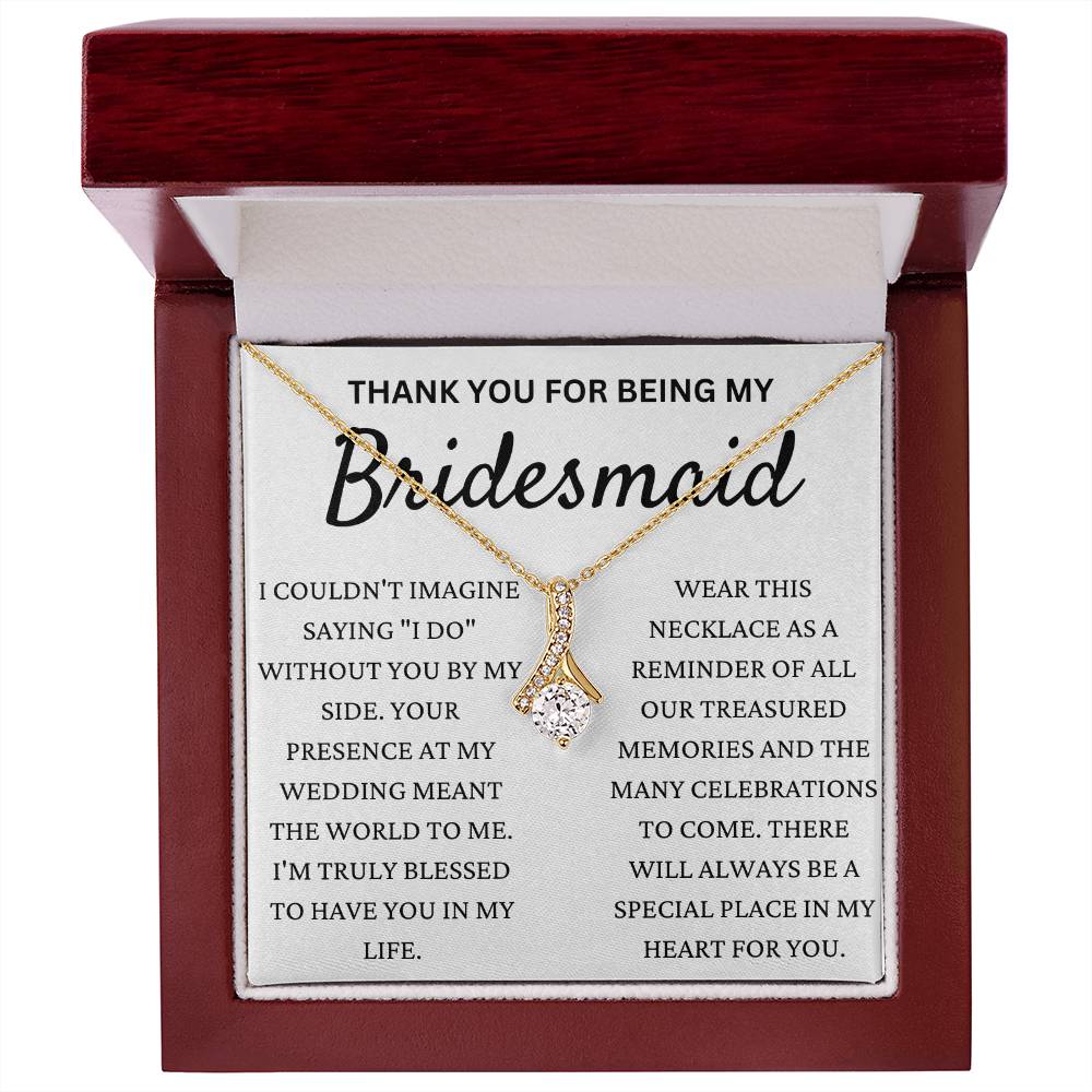 Thank You For Being My Bridesmaid Alluring Beauty Necklace