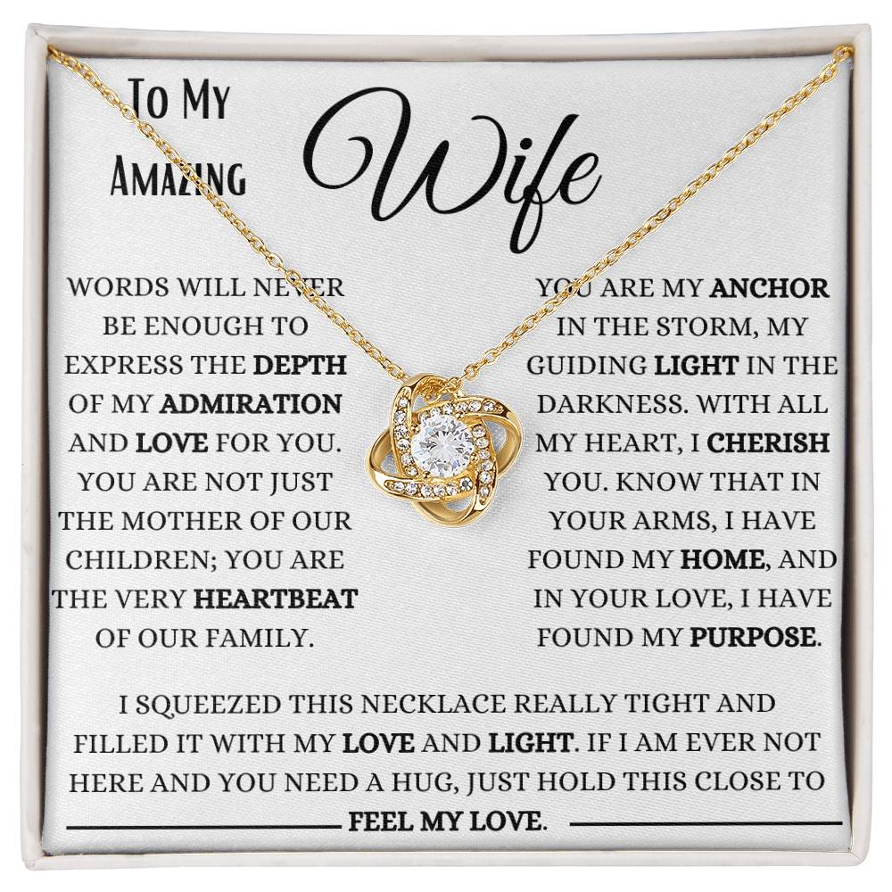 You Are My Anchor In The Storm Love Knot Necklace