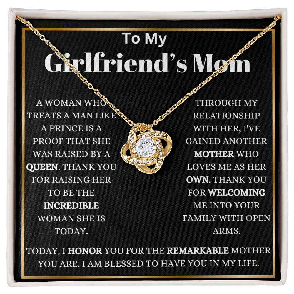 My Girlfriend's Mom My Blessing Love Knot Necklace
