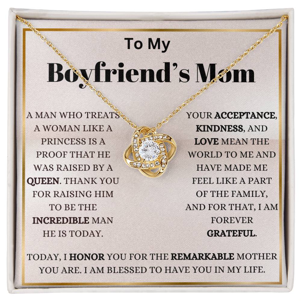 My Boyfriend's Mom My Blessing Love Knot Necklace